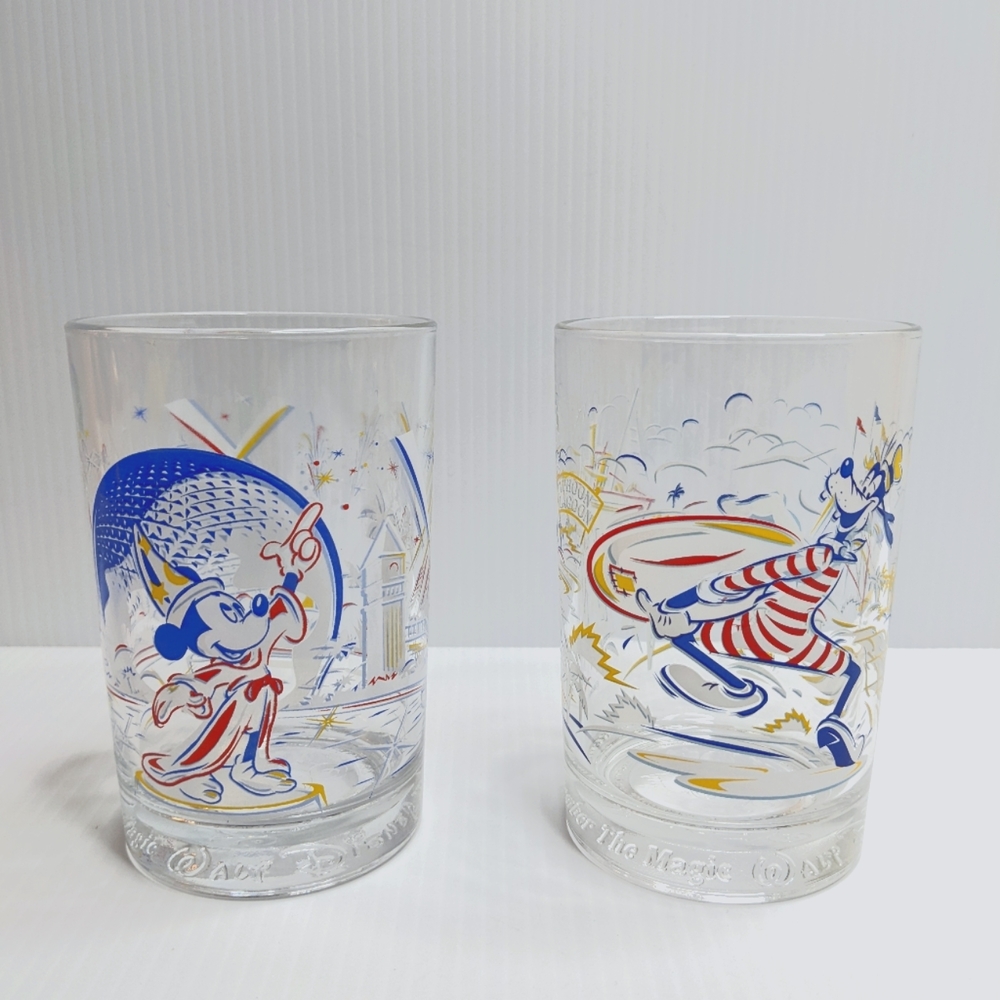 VINTAGE Disneyworld 25th Anniversary Glasses (1996)